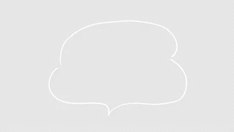 Hand-drawn, animated comic speech bubble doodle assets Stock Footage 341545838