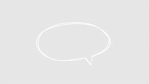 Hand-drawn, animated comic speech bubble doodle assets Stock Footage 341545856
