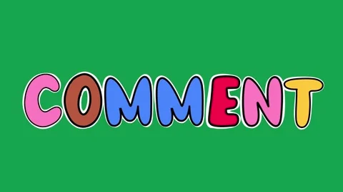 Hand Drawn Animated Comment Text Title 2D Call to Action Green Screen Overlay 動画素材 341281072