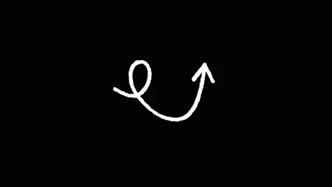Hand drawn animated curly arrows pointing in various directions. 4K Stock Footage 345426847