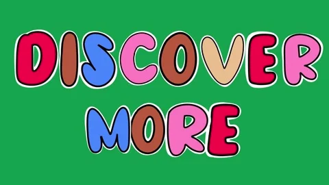 Hand Drawn Animated Discover more Title 2D Call to Action Green Screen Overlay Vidéo 341281023