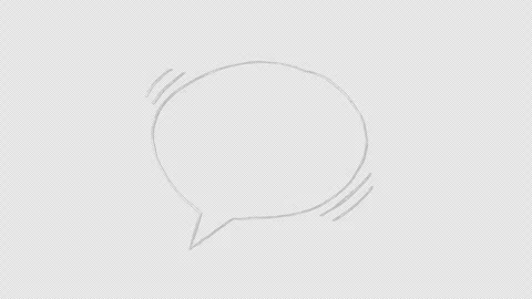 Hand drawn animated doodle of speech bubble. Stock Footage 255677611