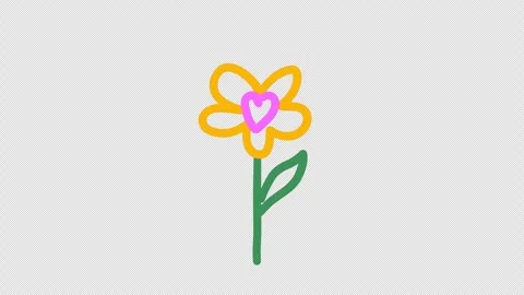Hand drawn animated doodles of a speech bubble, heart, flower, letter, star, clo Stock Footage 302389068