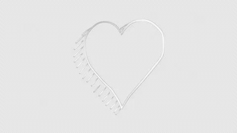 Hand drawn animated doodles visual effects: arrows, like, heart. Video clip with Stock Footage 310269340