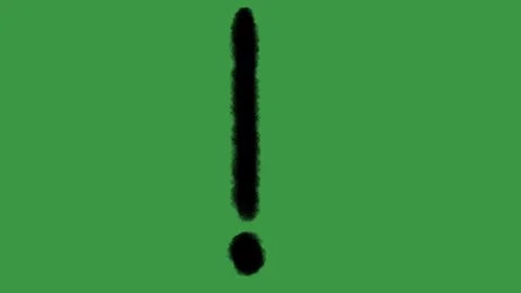 Hand-Drawn Animated Exclamation Mark Transition on Green Screen | Doodle Attenti Video stock 318317552