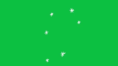 Hand Drawn Animated Floating Star Dust Sparkles Green Screen Stock Footage 343078157