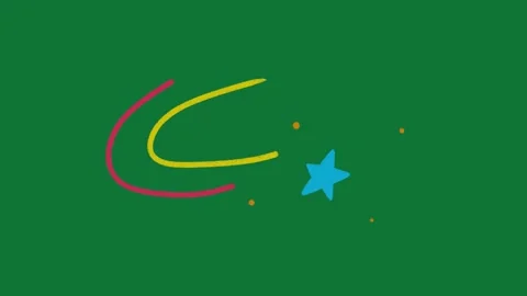 Hand Drawn Animated Flying Stars with Swoosh Trail 2D Cartoon Doodle Stock-Footage 334608796