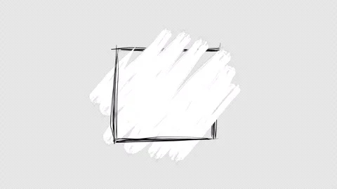 Hand drawn animated frame with a paint stroke. Video clip with alpha channel. Stock Footage 296114432