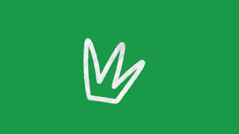Hand Drawn Animated Grass Plant or Crown Doodle on Green Screen Vídeos de archivo 334579549
