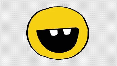 Hand drawn animated laughing smiley emot... | Stock Video | Pond5