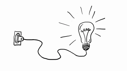 Hand drawn animated light bulb invention or idea concept. Stock Footage 80163346