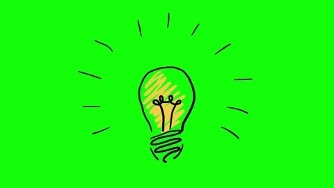 Hand drawn animated light bulb invention or idea concept. Vidéo 80217633