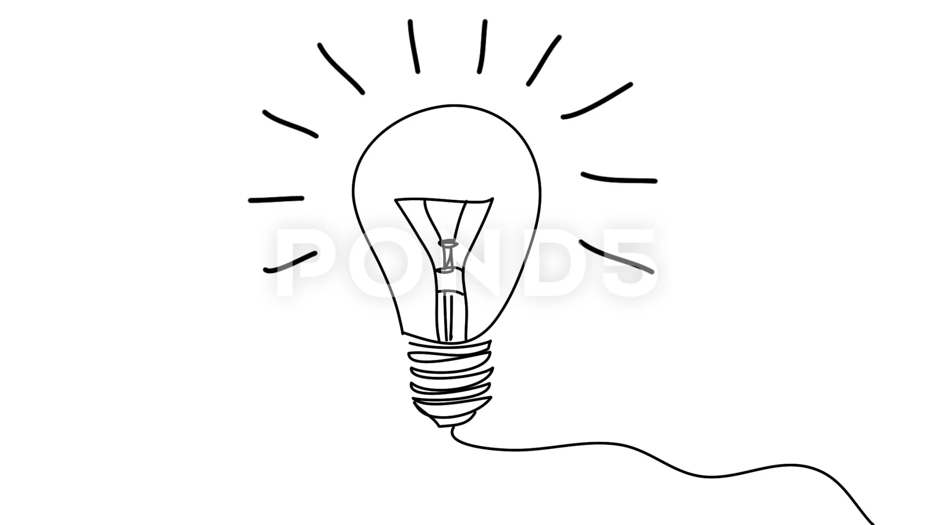 Hand Drawn Animated Light Bulb Invention Stock Video Pond5