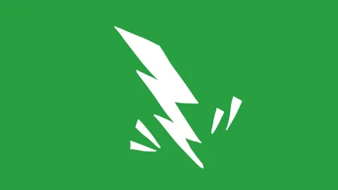 Hand-Drawn Animated Lightning Bolt video | Electric Flash Strike Stockbeeldmateriaal 332719088