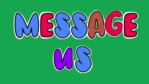 Hand Drawn Animated Message us Text Title 2D Call to Action Green Screen Overlay Stock Footage 341281051