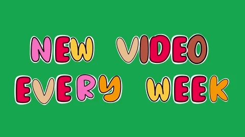 Hand Drawn Animated New video every week Title 2D Call to Action Green Screen Vídeo Stock 341281015