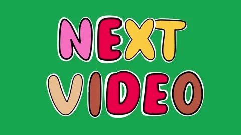 Hand Drawn Animated Next video Title 2D Call to Action Green Screen Overlay Vidéo 341281012