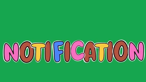 Hand Drawn Animated Notification Text Title 2D Call to Action Green Screen Vidéo 341281045