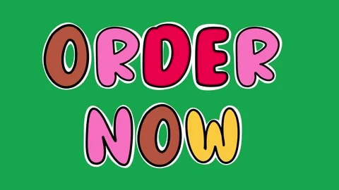 Hand Drawn Animated Order Now Text Title 2D Call to Vidéo 341280973