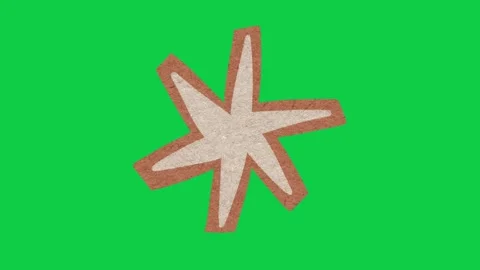 Hand Drawn Animated Paper Texture Starburst Green Screen Stock Footage 343078051