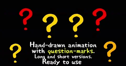 Hand drawn animated question mark Stock Footage 166384209