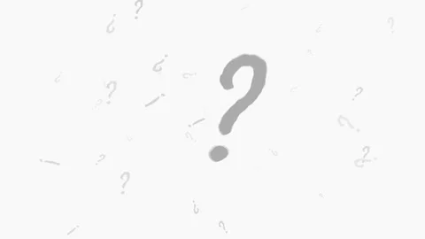 Hand Drawn Animated Question Marks on White Background Stock Footage 331085836