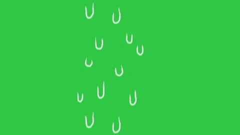 Hand drawn animated rain drops falling down on green screen background animation Stock Footage 329905405