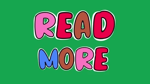 Hand Drawn Animated Read more Title 2D Call to Action Green Screen Overlay 스톡 동영상 341281022