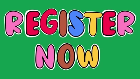 Hand Drawn Animated Register Now Text Title  Call Видео 341280974
