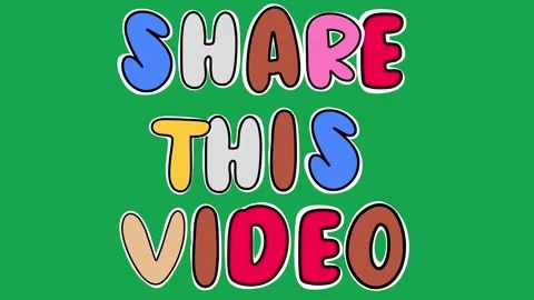 Hand Drawn Animated Share This Video Text Title 2D  Видео 341280988