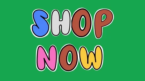 Hand Drawn Animated Shop Now Text Title 2D Call to  Видео 341280975