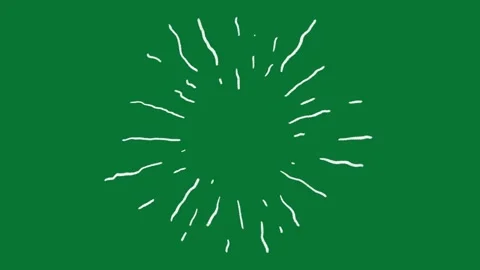 Hand-Drawn Animated Simple Shine Effect Transition Element on Green Screen | Doo Stock Footage 323468159