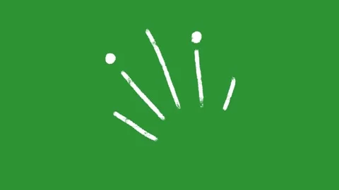 Hand-Drawn Animated Simple Shine Effect Transition Element on Green Screen  Stock Footage 330536776