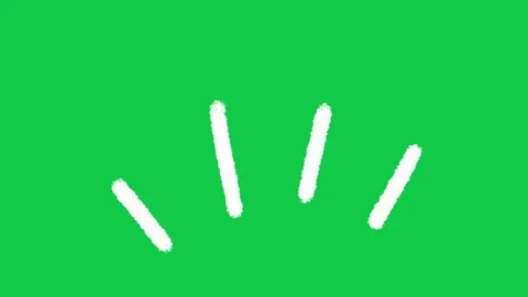 Hand-Drawn Animated Simple Shine Effect Element on Green Screen | Doodle Sparkle Stock Footage 336578779