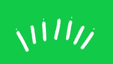 Hand-Drawn Animated Simple Shine Effect Element on Green Screen | Doodle Sparkle Stock Footage 336578799