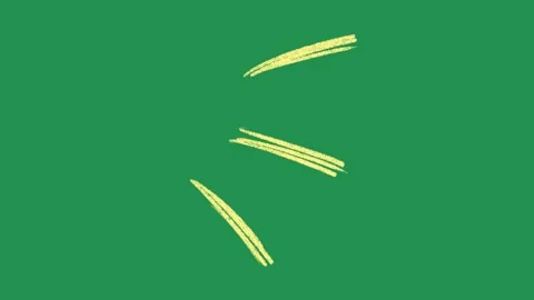 Hand-Drawn Animated Simple Shine Effect Element on Green Screen | Doodle Sparkle Stock Footage 336579237