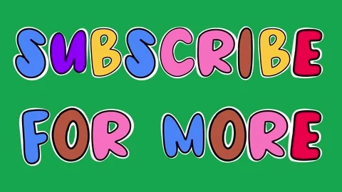Hand Drawn Animated Subscribe for more Title 2D Call to Action Green Screen Vídeo Stock 341286313