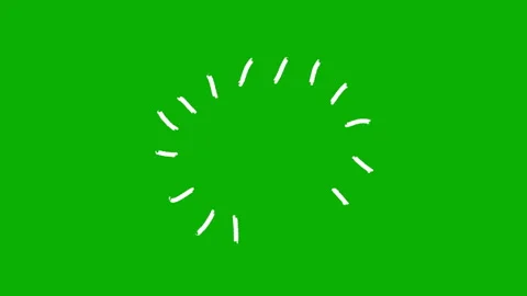 Hand-drawn animated sun rays looping on a green screen background Stock Footage 341403500