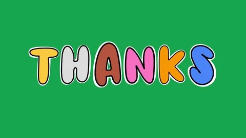 Hand Drawn Animated Thanks Text Title 2D Call to Action Green Screen Overlay Stock Footage 341286309