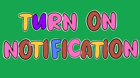 Hand Drawn Animated Turn On Notification Text Title 2D Call to Action Stock Footage 341281049