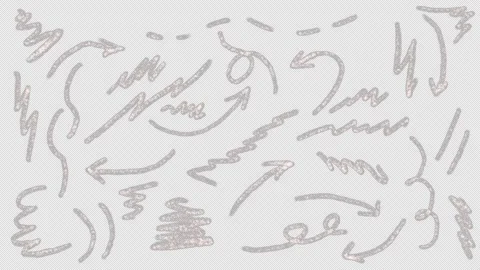 Hand drawn animated video, doodle strokes and arrows, video clip with alpha chan Stock Footage 266440751
