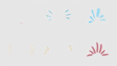 Hand Drawn Animated Water Drops Liquid Burst Accent Motion Graphic Overlay Pack Stock Footage 346470322