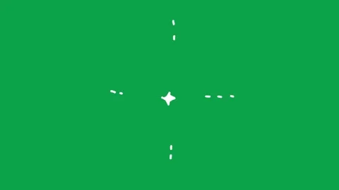 Hand Drawn Animated White Sparkle Star Burst Green Screen Overlay Stock Footage 344049381