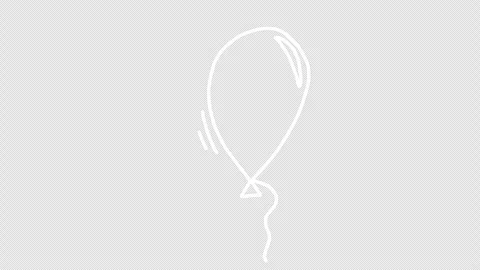 Hand drawn animation balloon doodle Stock-Footage 333699502