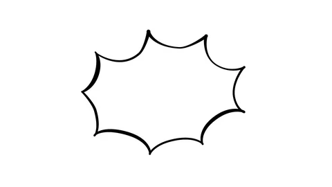 Hand drawn animation of comic style bubble. Alpha channel Stock Footage 116619905