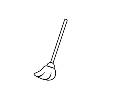 Hand drawn animation of a floor mop Stock Footage 332408724