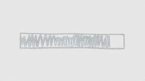 Hand drawn animation of a loading bar. Video clip with alpha channel. Stock-Footage 276912224