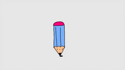 Hand drawn animation pencil writes the line Stock Footage 292993173