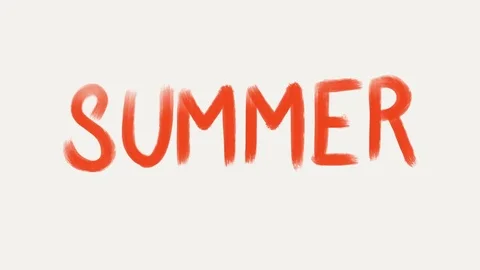 Hand drawn animation of SUMMER word Stock Footage 85188053