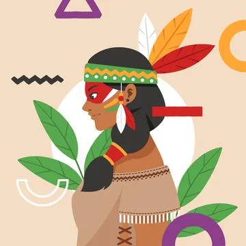 Hand drawn apache illustration 스톡 일러스트